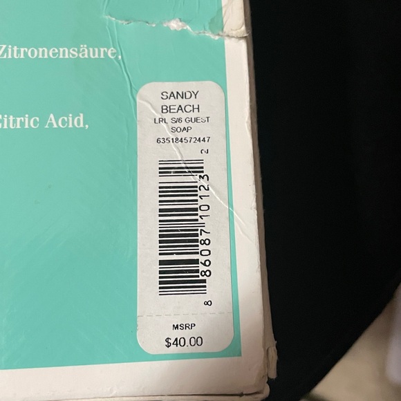 Ralph Lauren Sandy Beach Scented Soaps - Teal box 6 soaps included all new - Picture 4 of 7